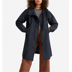 Everlane Black Hooded Raincoat